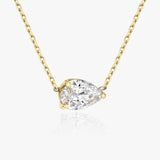 1.0 CT Pear Solitaire  Lab Grown Diamond Necklace