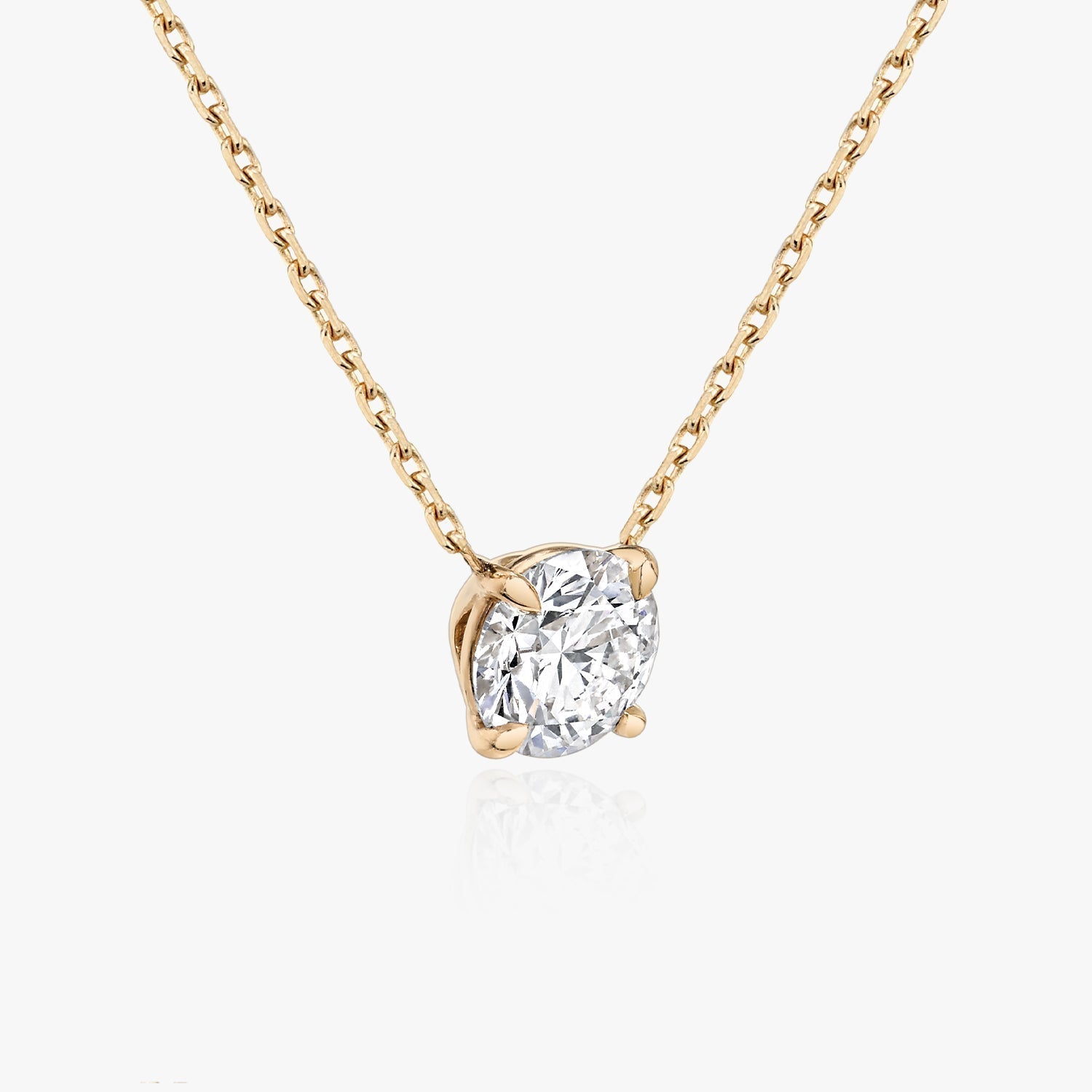 1.0 CT Round Solitaire  Lab Grown Diamond Necklace