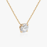 1.0 CT Round Solitaire  Lab Grown Diamond Necklace