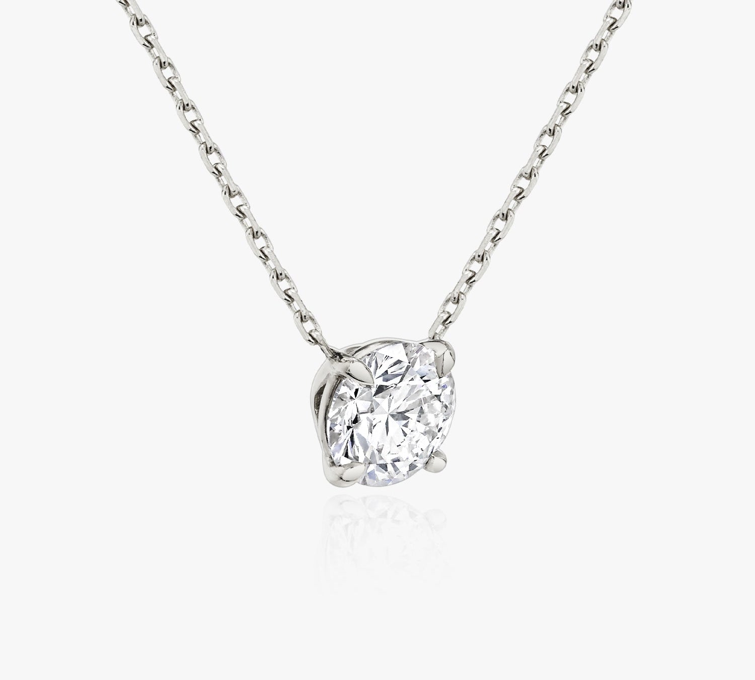 1.0 CT Round Solitaire  Lab Grown Diamond Necklace