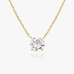 1.0 CT Round Solitaire  Lab Grown Diamond Necklace