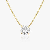 1.0 CT Round Solitaire  Lab Grown Diamond Necklace