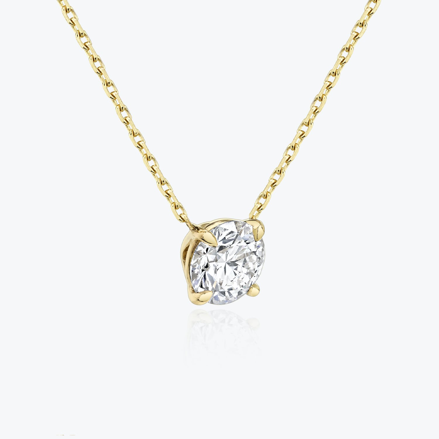 1.0 CT Round Solitaire  Lab Grown Diamond Necklace