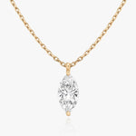 1.0 CT Marquise Solitaire  Lab Grown Diamond Necklace