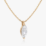 1.0 CT Marquise Solitaire  Lab Grown Diamond Necklace