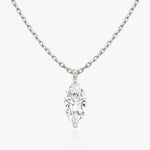 1.0 CT Marquise Solitaire  Lab Grown Diamond Necklace