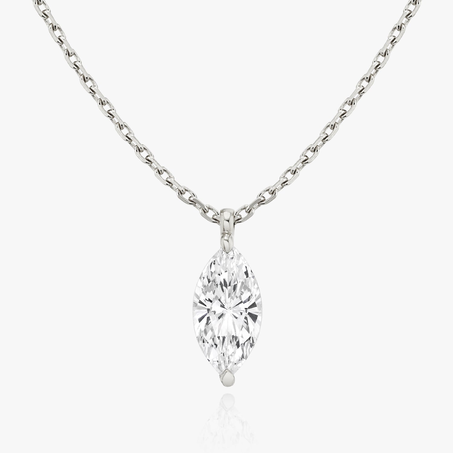 1.0 CT Marquise Solitaire  Lab Grown Diamond Necklace