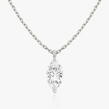 1.0 CT Marquise Solitaire  Lab Grown Diamond Necklace