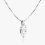 1.0 CT Marquise Solitaire  Lab Grown Diamond Necklace