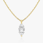 1.0 CT Marquise Solitaire  Lab Grown Diamond Necklace