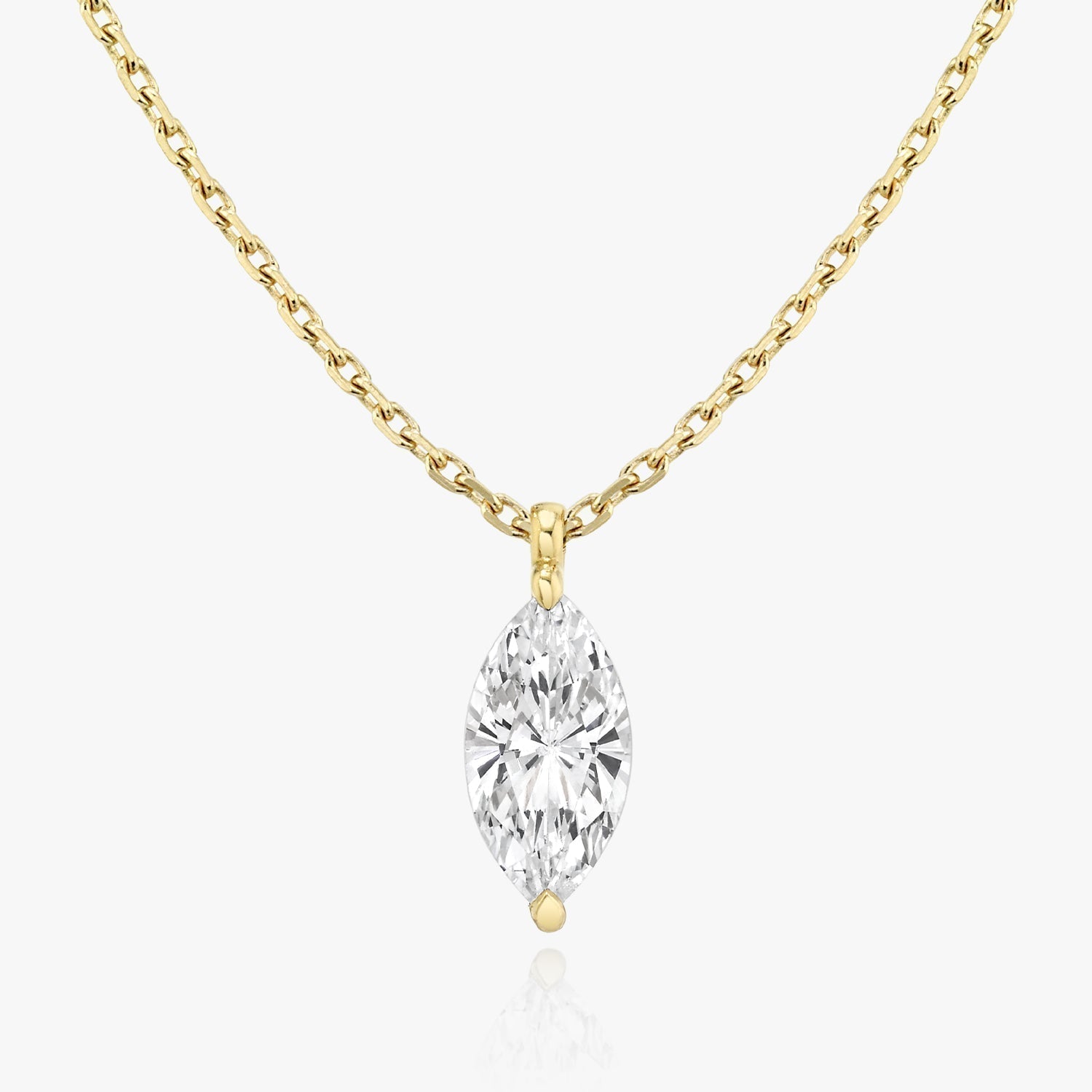1.0 CT Marquise Solitaire  Lab Grown Diamond Necklace