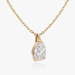 1.0 CT Pear Solitaire  Lab Grown Diamond Necklace