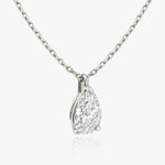 1.0 CT Pear Solitaire  Lab Grown Diamond Necklace
