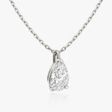 1.0 CT Pear Solitaire  Lab Grown Diamond Necklace