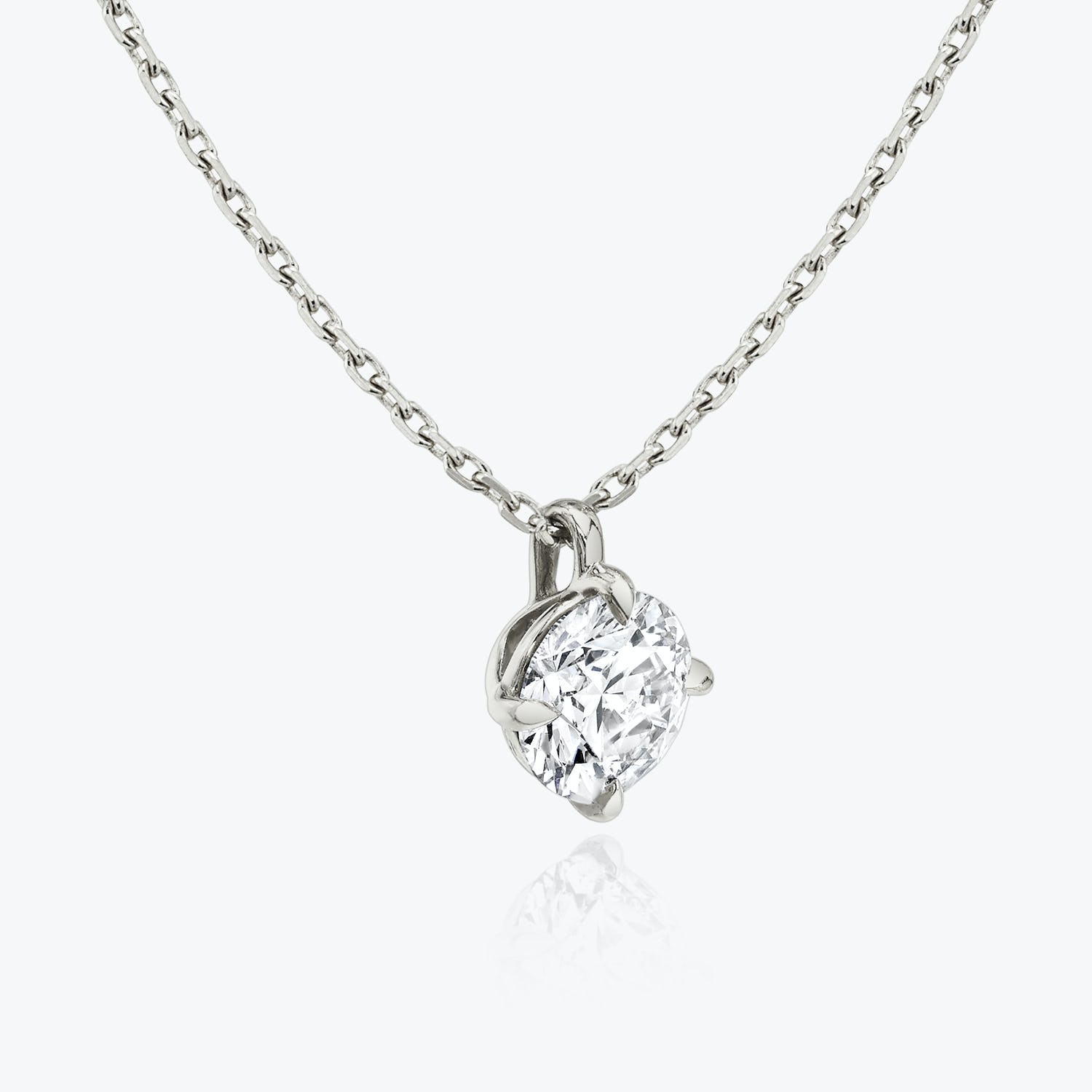1.0 CT Round Solitaire  Lab Grown Diamond Necklace