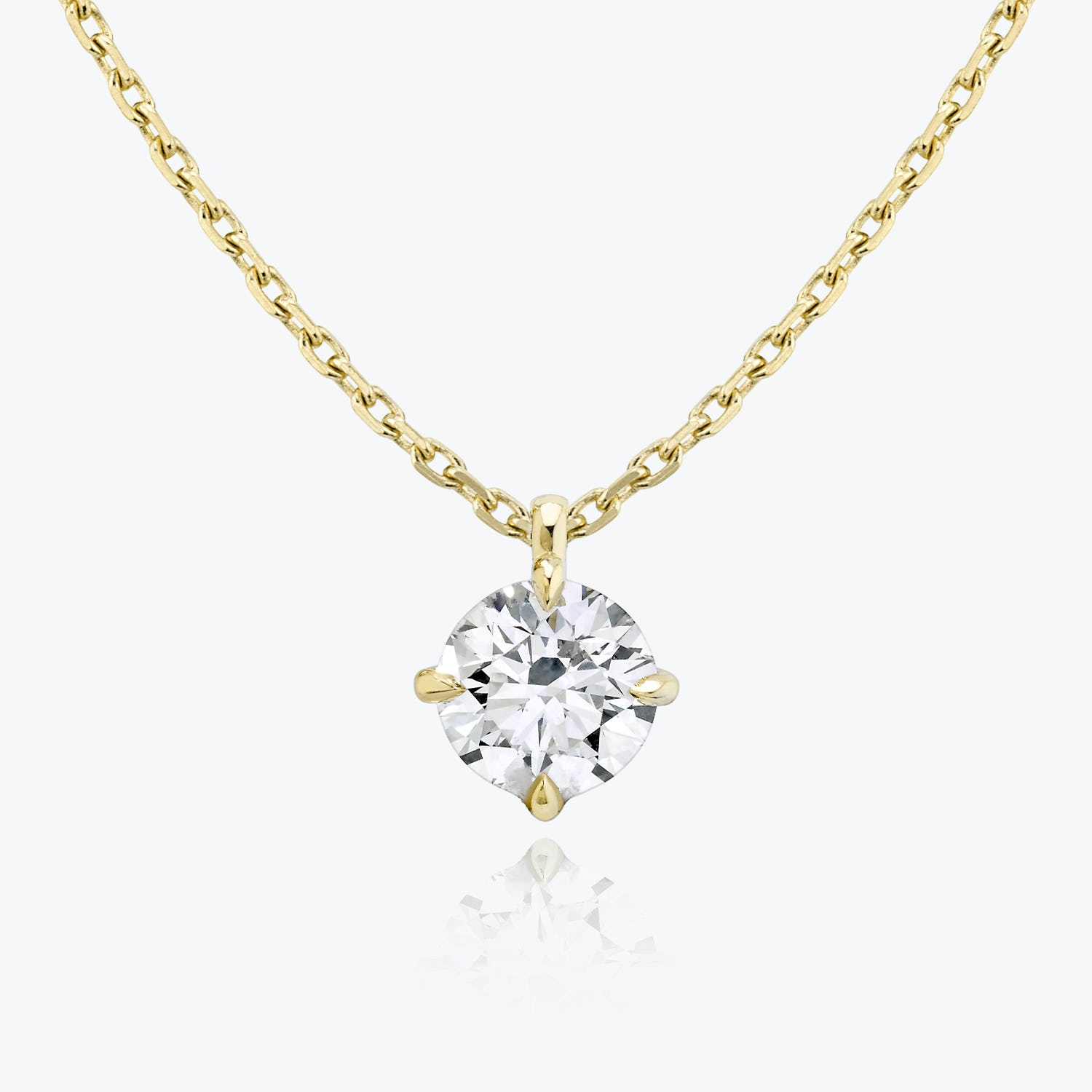 1.0 CT Round Solitaire  Lab Grown Diamond Necklace