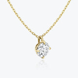 1.0 CT Round Solitaire  Lab Grown Diamond Necklace