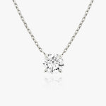 1.0 CT Round Solitaire  Lab Grown Diamond Necklace