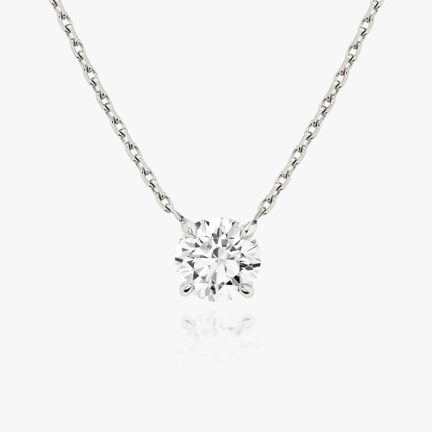 1.0 CT Round Solitaire  Lab Grown Diamond Necklace