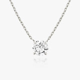 1.0 CT Round Solitaire  Lab Grown Diamond Necklace