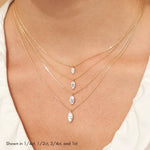 1.0 CT Marquise Solitaire  Lab Grown Diamond Necklace