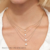 1.0 CT Pear Solitaire  Lab Grown Diamond Necklace