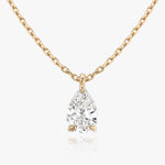 1.0 CT Pear Solitaire  Lab Grown Diamond Necklace