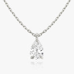 1.0 CT Pear Solitaire  Lab Grown Diamond Necklace