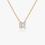 1.0 CT Princess Solitaire  Lab Grown Diamond Necklace