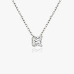 1.0 CT Princess Solitaire  Lab Grown Diamond Necklace