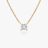 1.0 CT Princess Solitaire  Lab Grown Diamond Necklace
