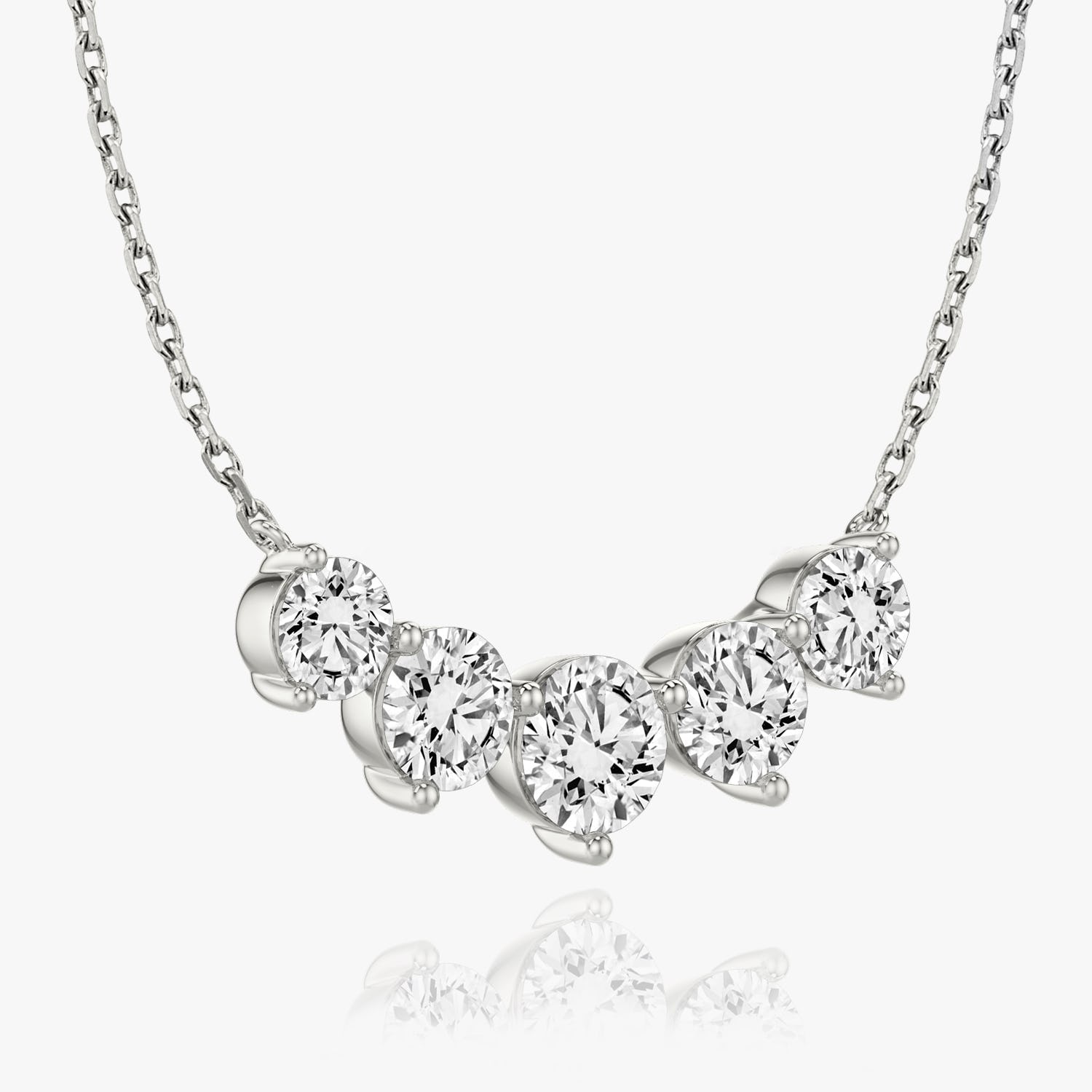 3.50 TCW Round  Lab Grown Diamond Necklace
