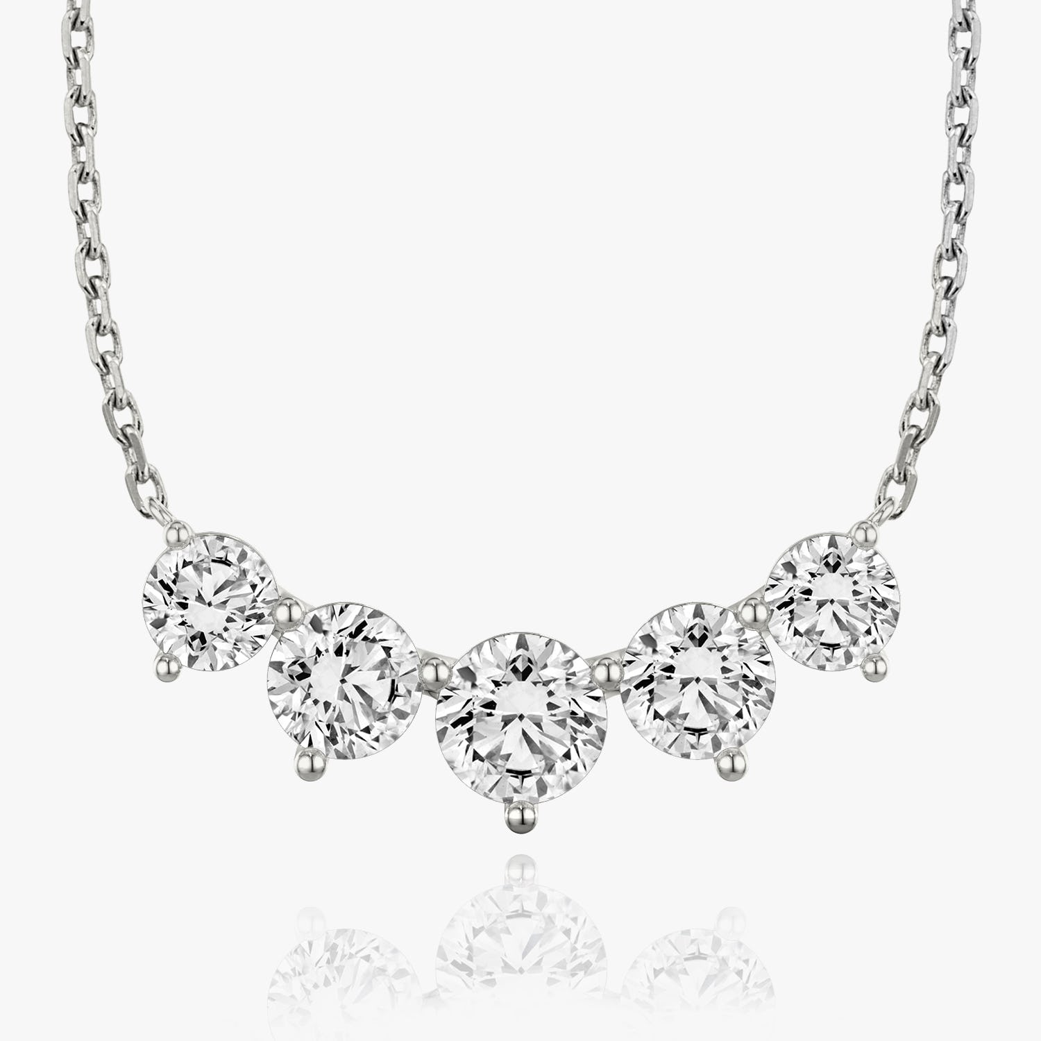 3.50 TCW Round  Lab Grown Diamond Necklace