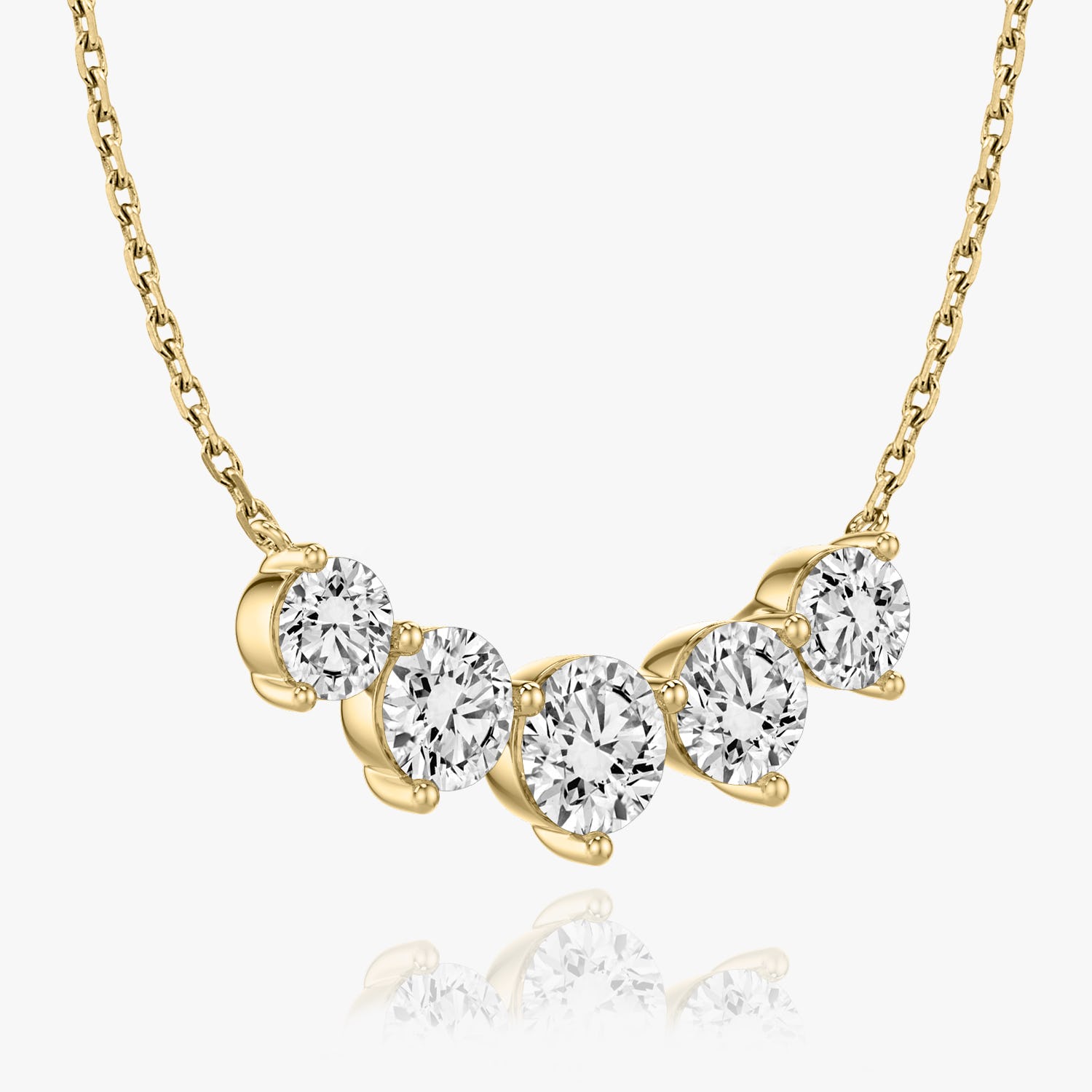 3.50 TCW Round  Lab Grown Diamond Necklace