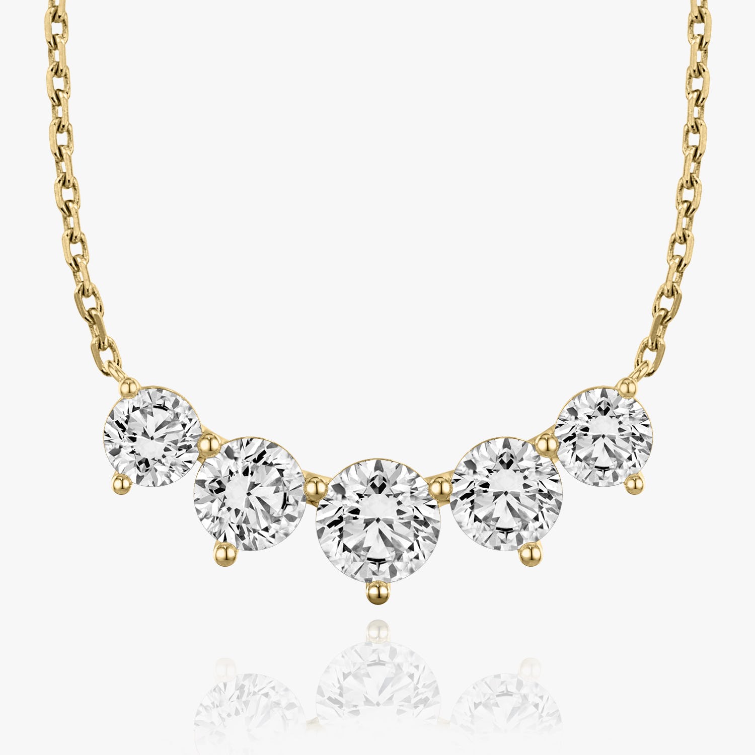 3.50 TCW Round  Lab Grown Diamond Necklace