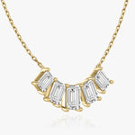 3.50 TCW Emerald  Lab Grown Diamond Necklace