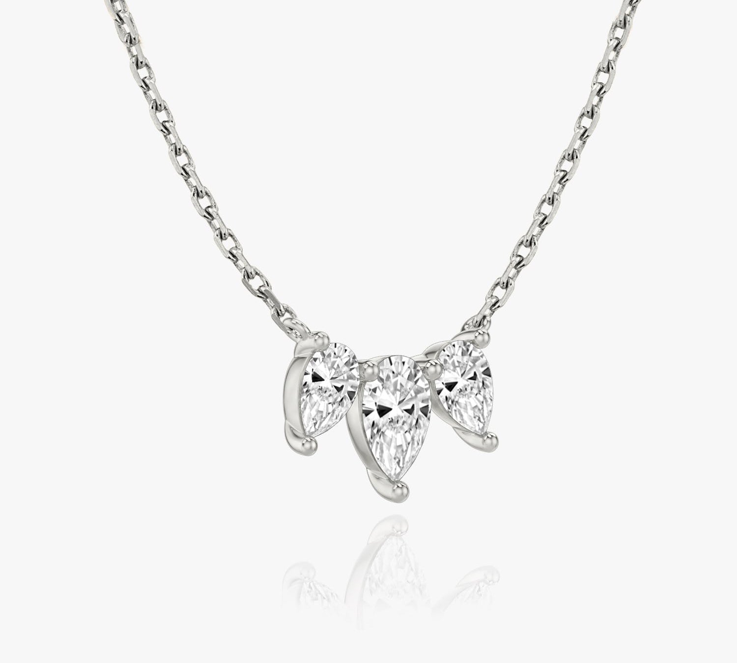 1.0 TCW Pear  Lab Grown Diamond Necklace