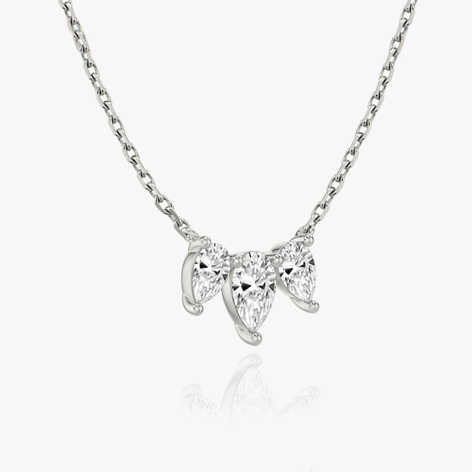1.0 TCW Pear  Lab Grown Diamond Necklace