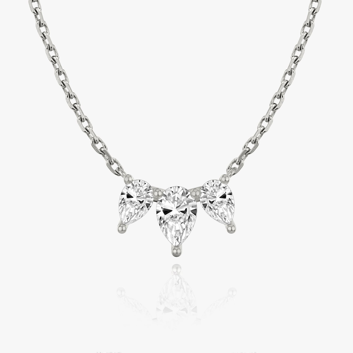 1.0 TCW Pear  Lab Grown Diamond Necklace