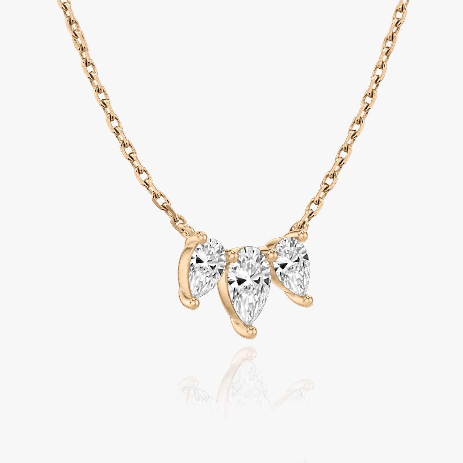 1.0 TCW Pear  Lab Grown Diamond Necklace