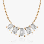 3.50 TCW Emerald  Lab Grown Diamond Necklace