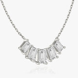 3.50 TCW Emerald  Lab Grown Diamond Necklace