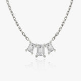 1.0 TCW Emerald Lab Grown Diamond Necklace