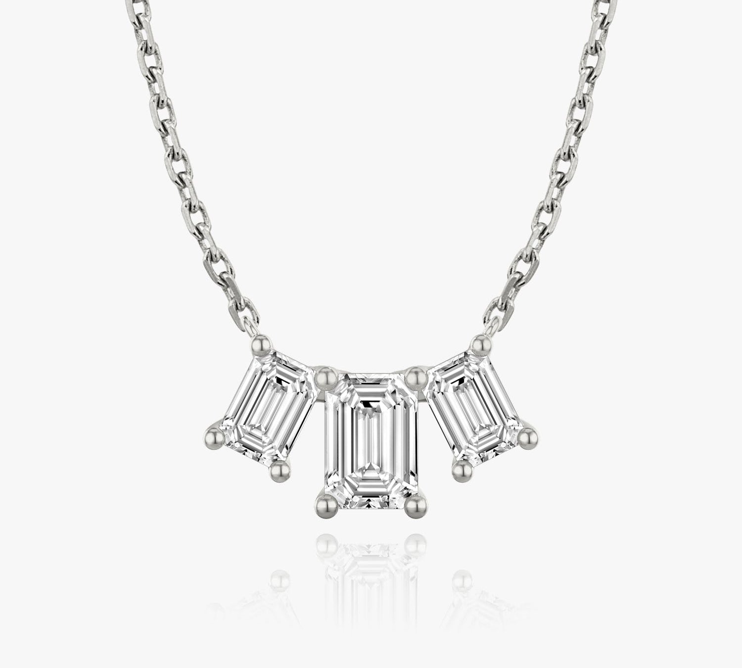 2.0 TC Emerald Lab Grown Diamond Necklace