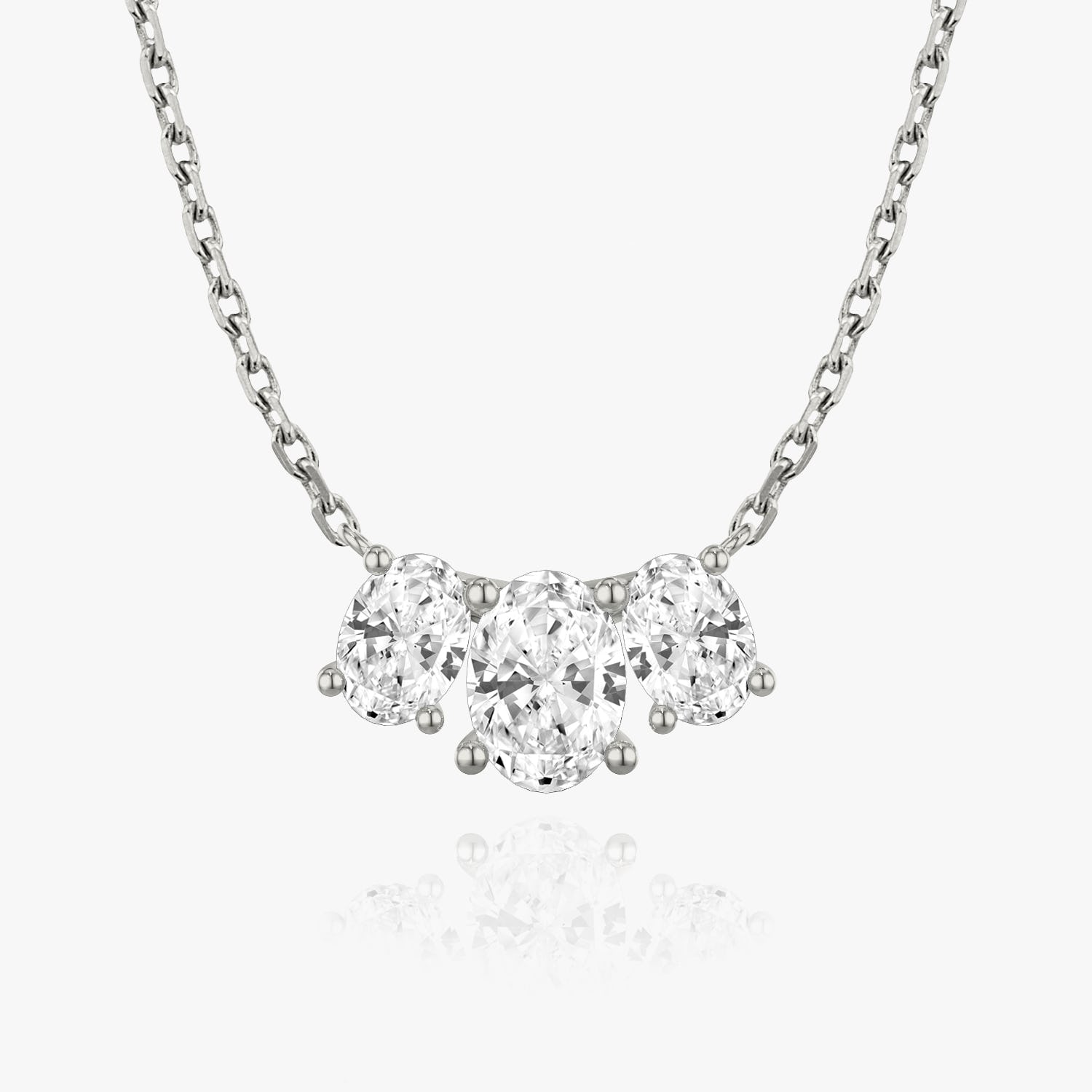 2.0 TC Oval Lab Grown Diamond Necklace