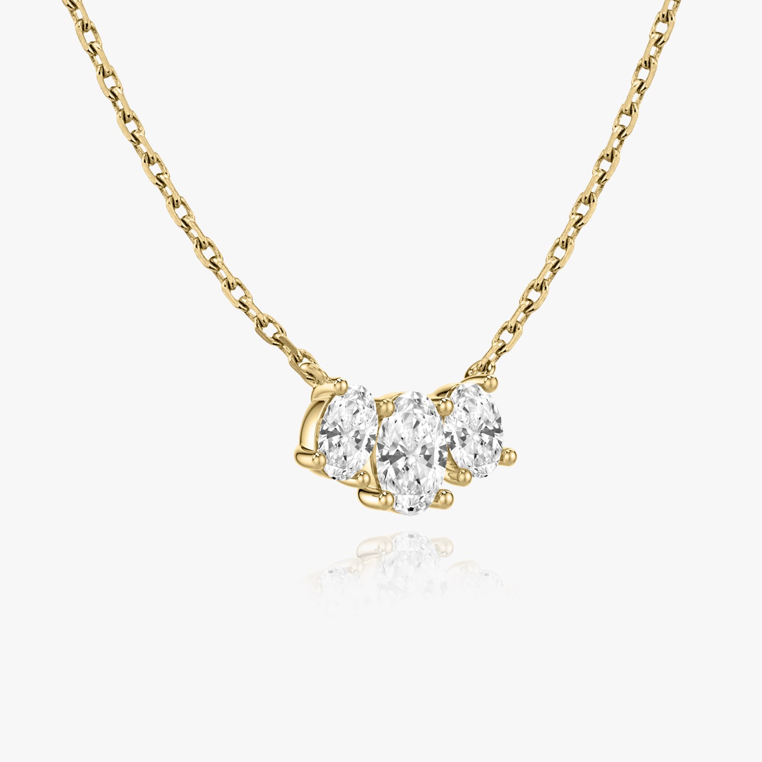 1.0 TCW Oval  Lab Grown Diamond Necklace