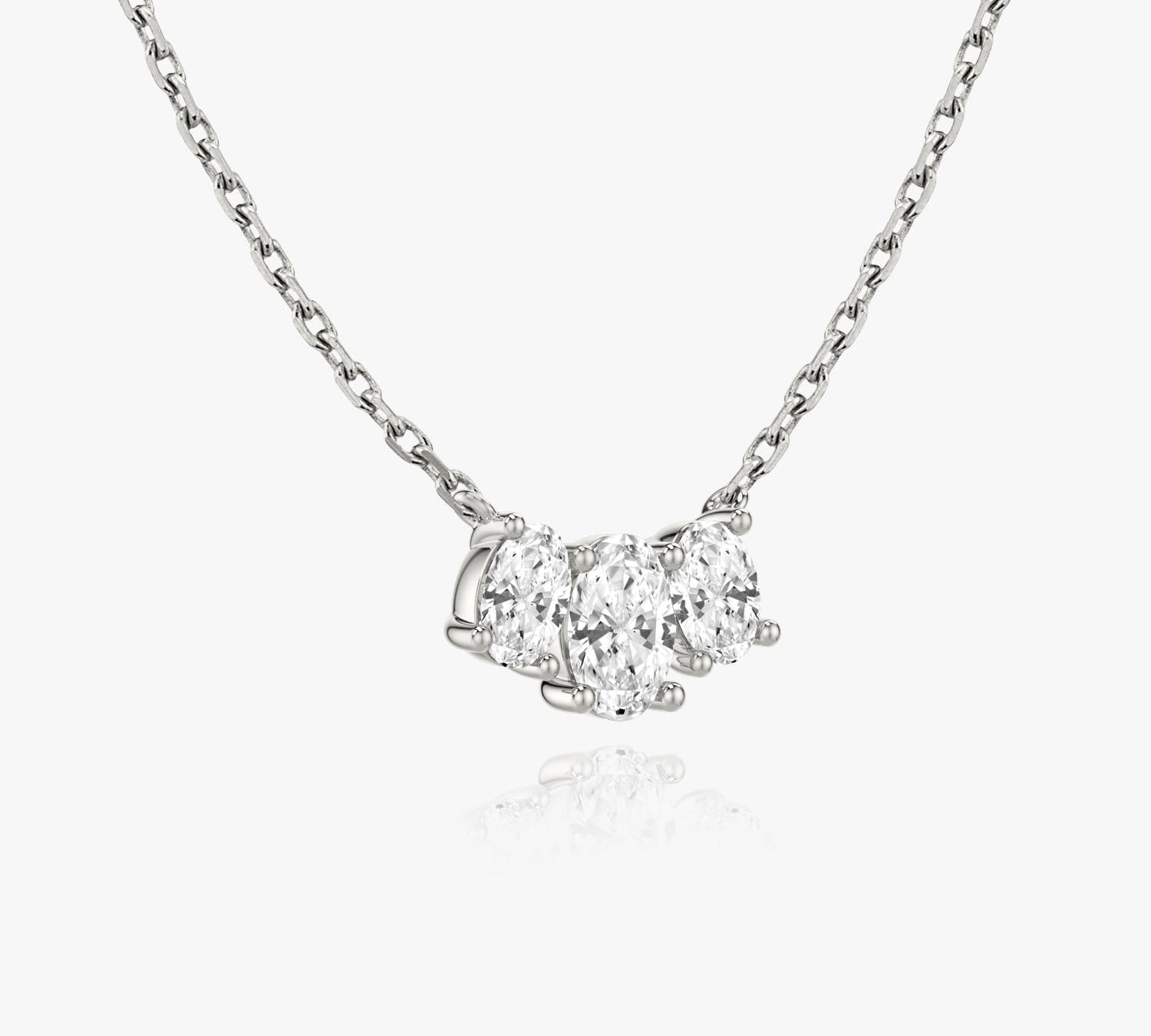 1.0 TCW Oval  Lab Grown Diamond Necklace