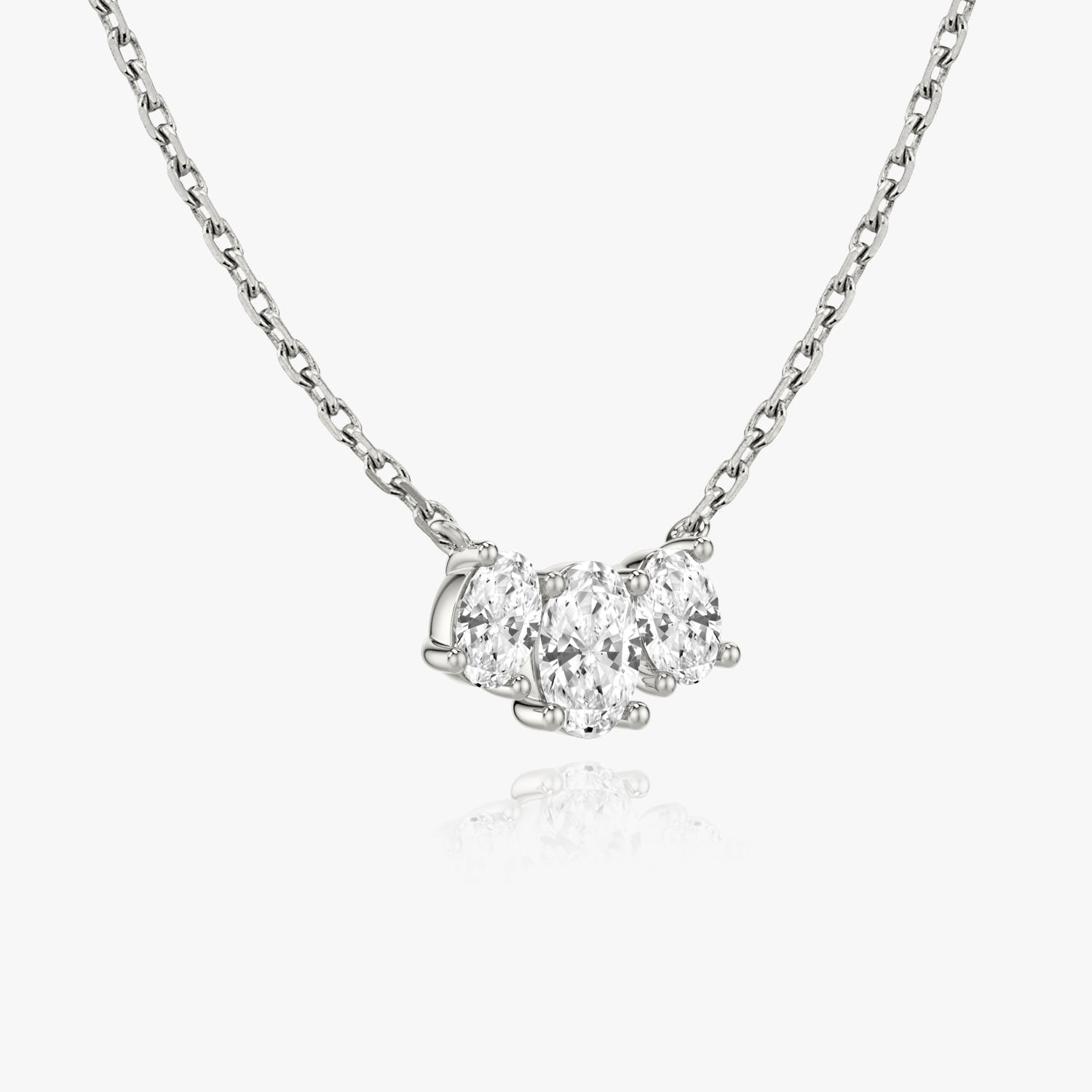 1.0 TCW Oval  Lab Grown Diamond Necklace