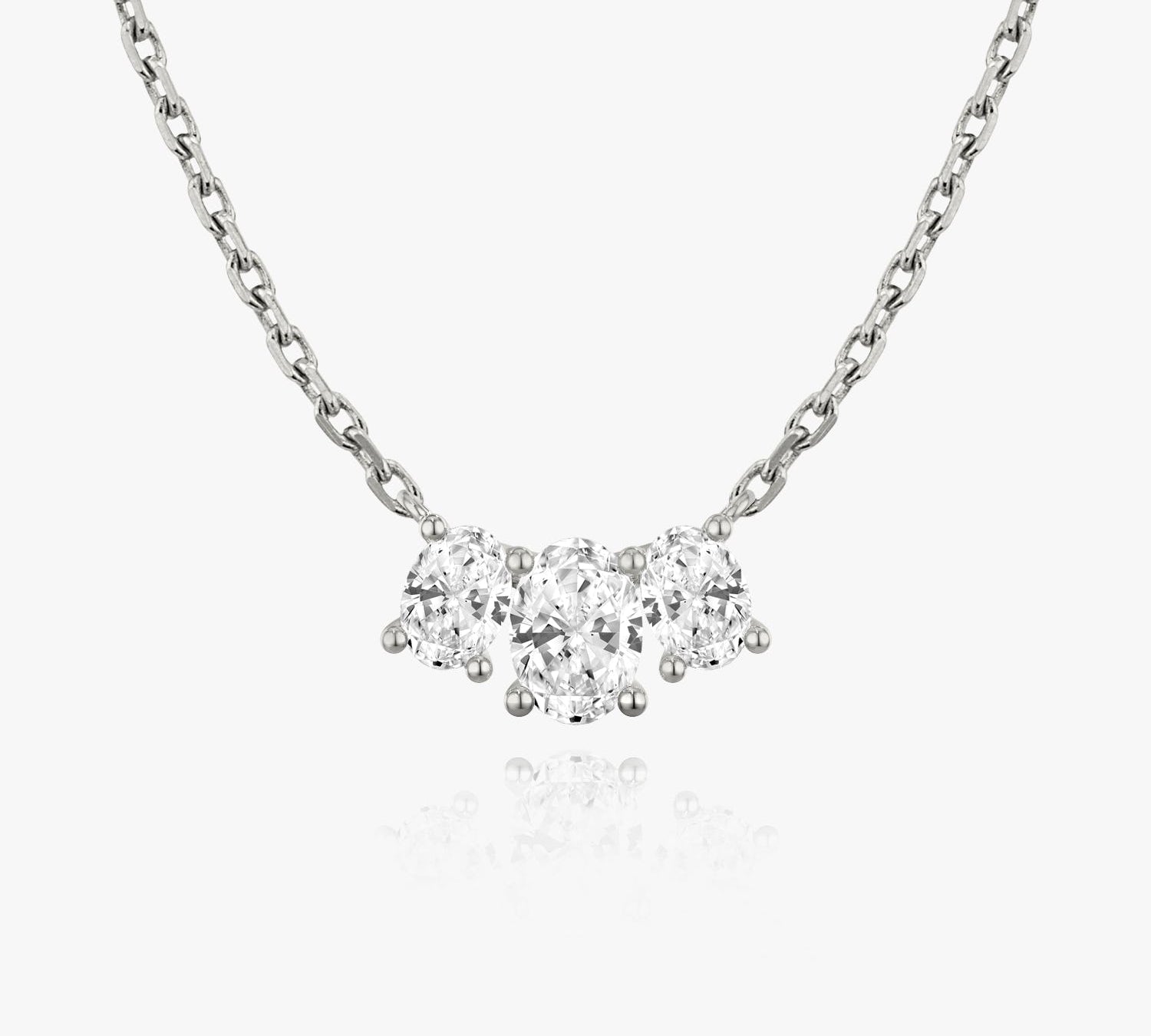1.0 TCW Oval  Lab Grown Diamond Necklace