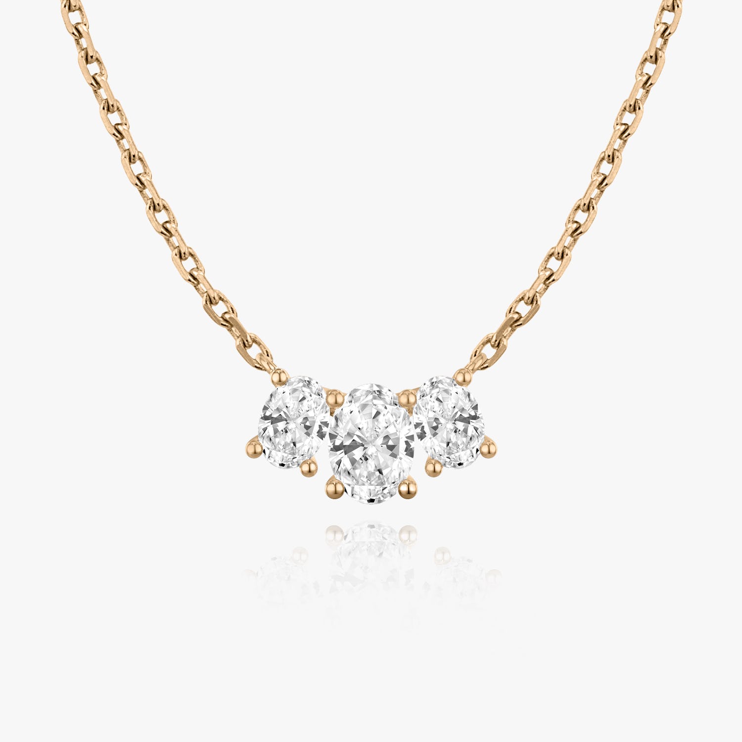 1.0 TCW Oval  Lab Grown Diamond Necklace